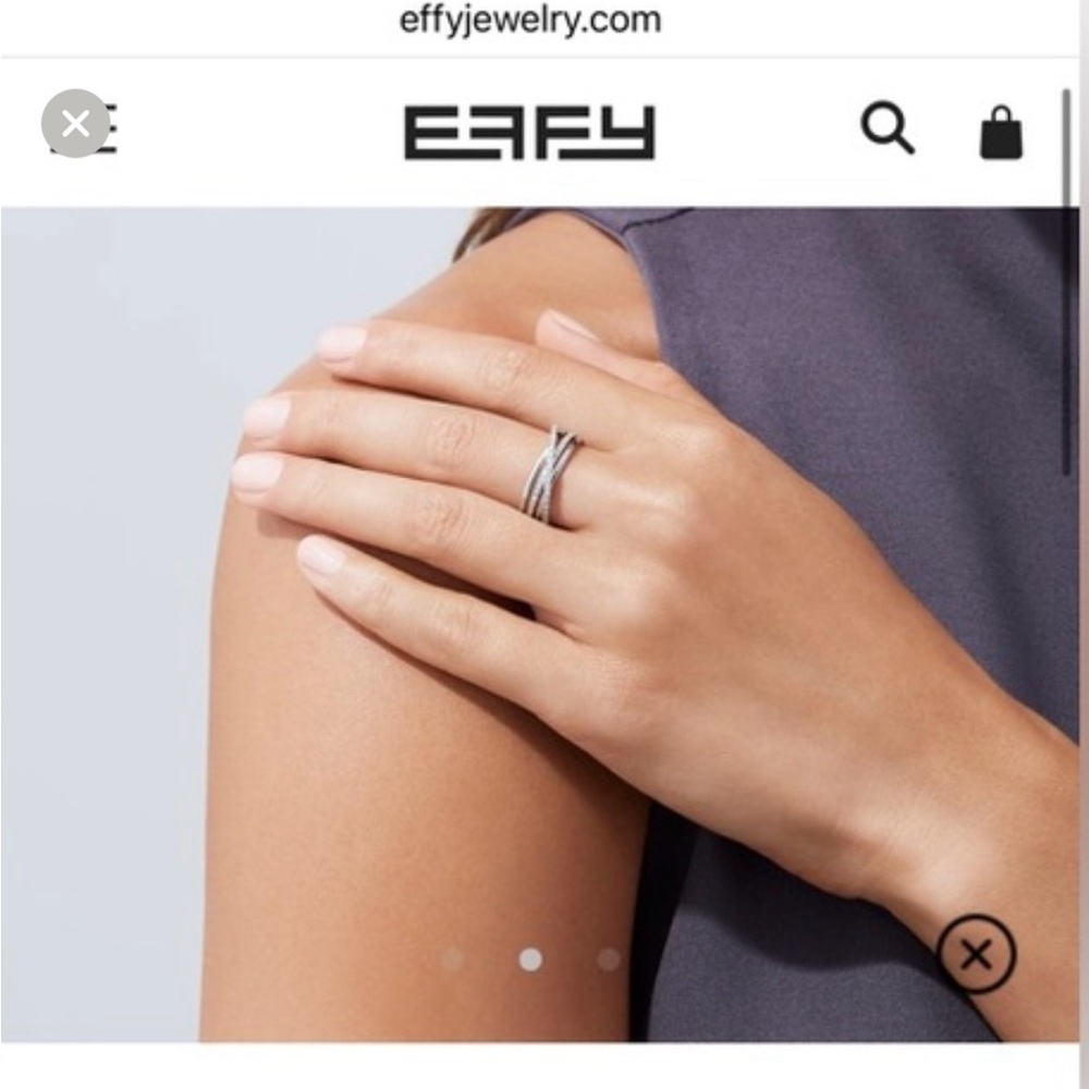 EFFY DIAMOND RING 14 CT WHITE GOLD